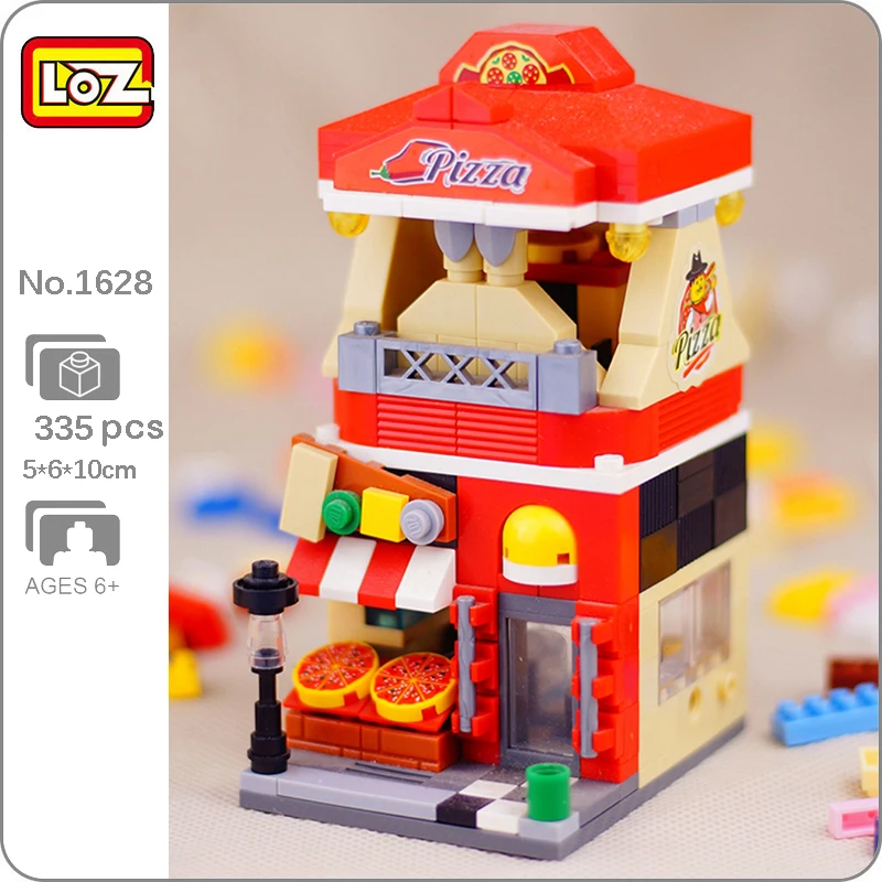 LOZ 1628 городская улица пиццерия магазин пиццы архитектурная модель ресторана