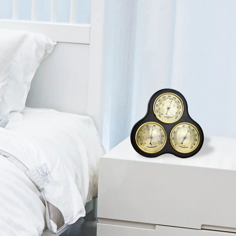 

Traditional Weather Station, Barometer with Thermometer and Hygrometer No Battery No Battery Required Hanging Home Weather 19QB