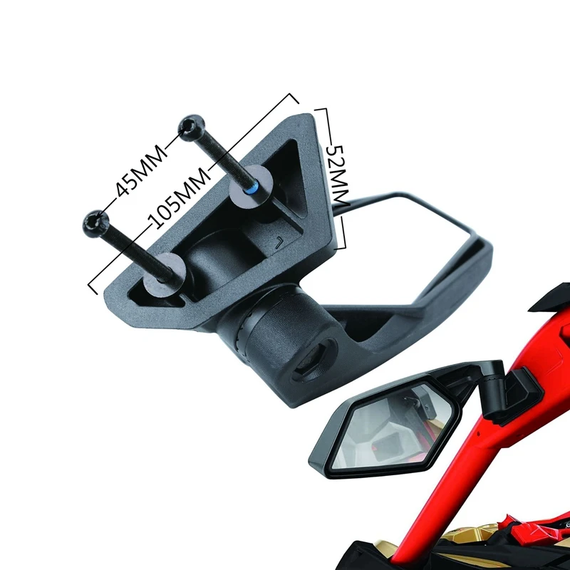 

UTV Side View Mirrors Rearview Mirror Adjustable for Can Am Maverick X3 & MAX SSP Racing, 715002898
