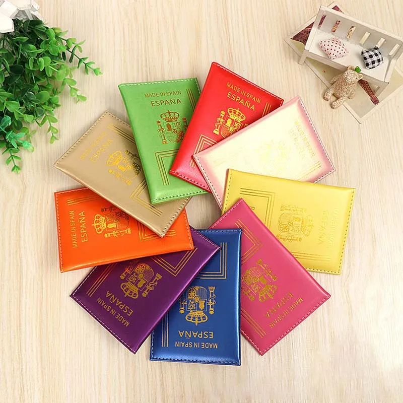 

High Quality Fashion Spain Passport Holder Protection Case Espana Passport Cover Travel Women Pu Leather Case For Passport