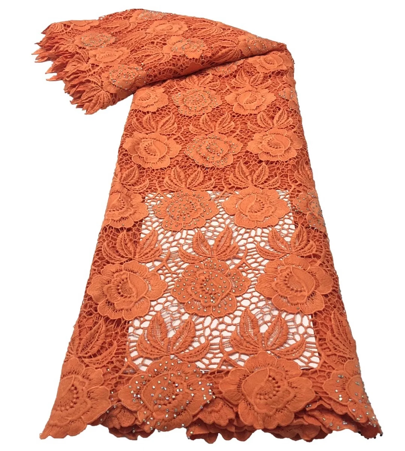 

High Quanlity Nigerian Wedding Lace African Lace Fabrics Guipure Lace Fabric Nigerian Water Soluble Lace Fabric
