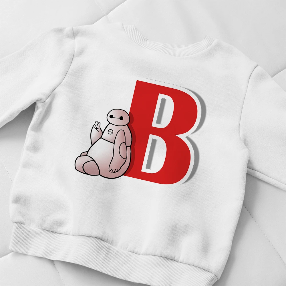 Уютная простая детская толстовка с принтом Baymax для мальчиков модная одежда