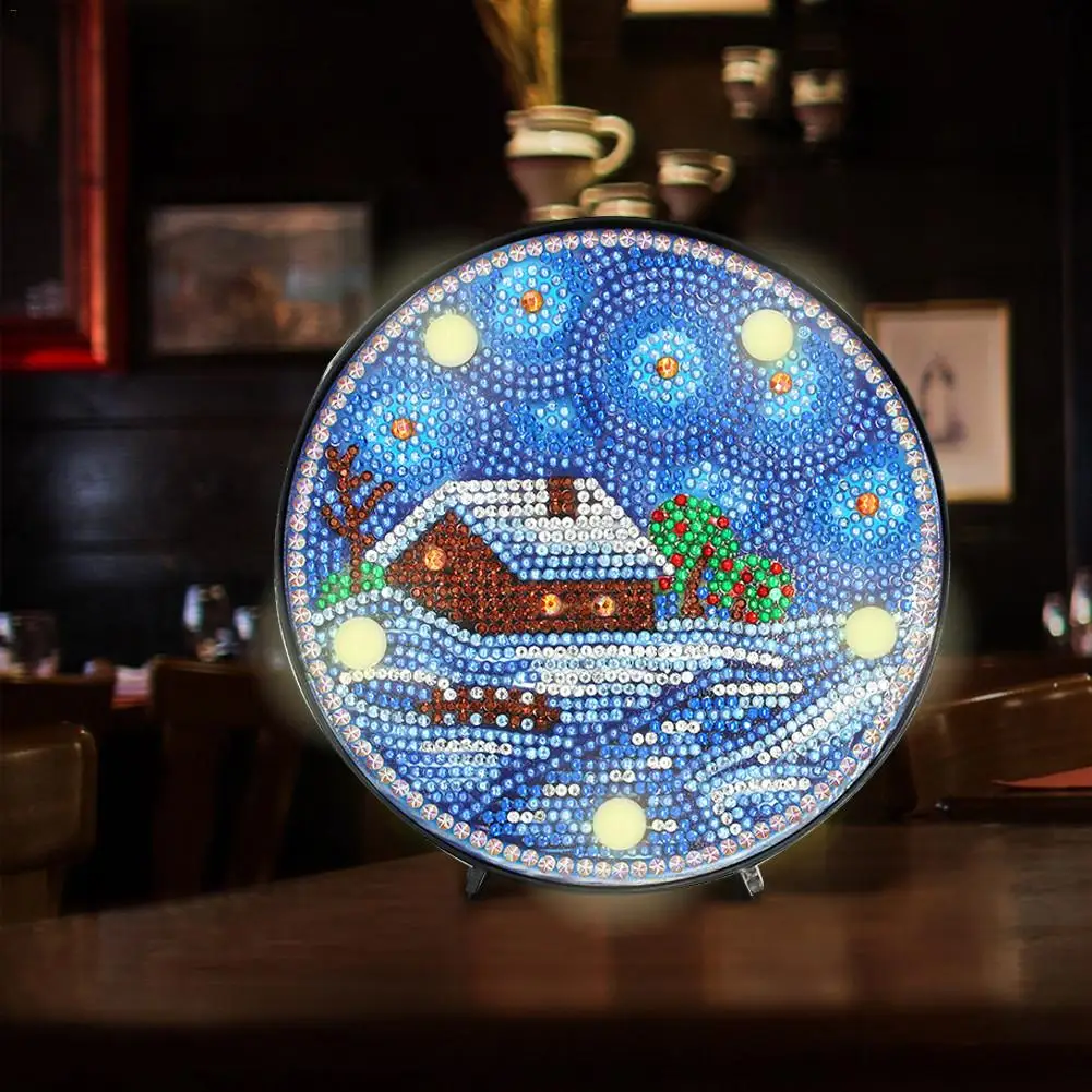 DIY алмазная живопись ночной Светильник 5D настенный декоративный светильник s для