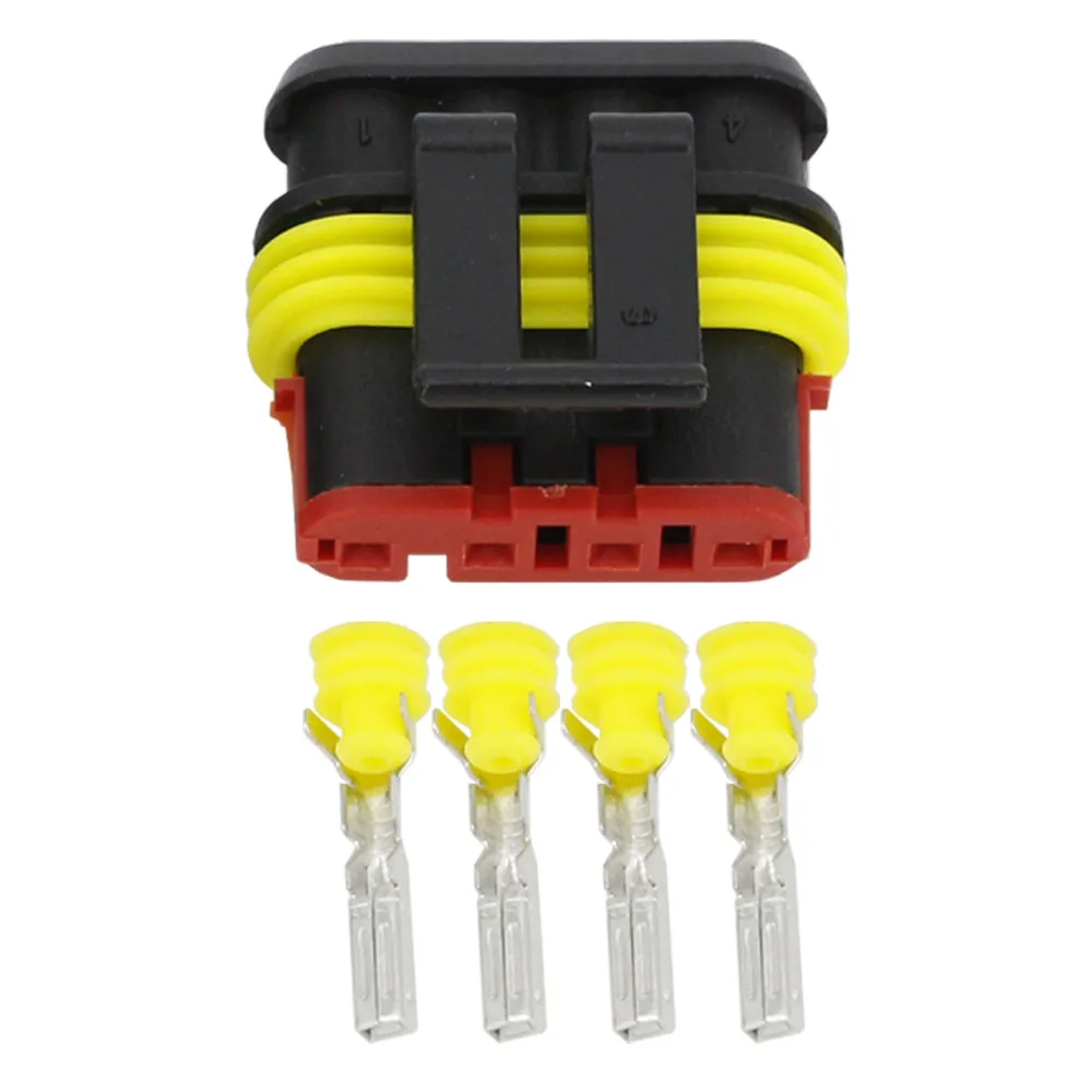 10 комплектов 4 Pin AMP 1 5 соединитель DJ7041 1.5 11/21 водонепроницаемый электрический