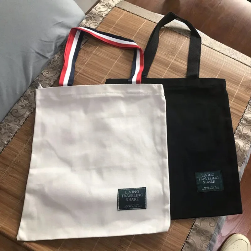 white 1and black 2 Женские сумки, тканевые, холщовые, хлопковые, для покупок, для женщин, эко, многоразовые, через плечо, сумки для покупок, bolsas, сумки-шопперы для женщин, sac - Цвет: white 1and black 2