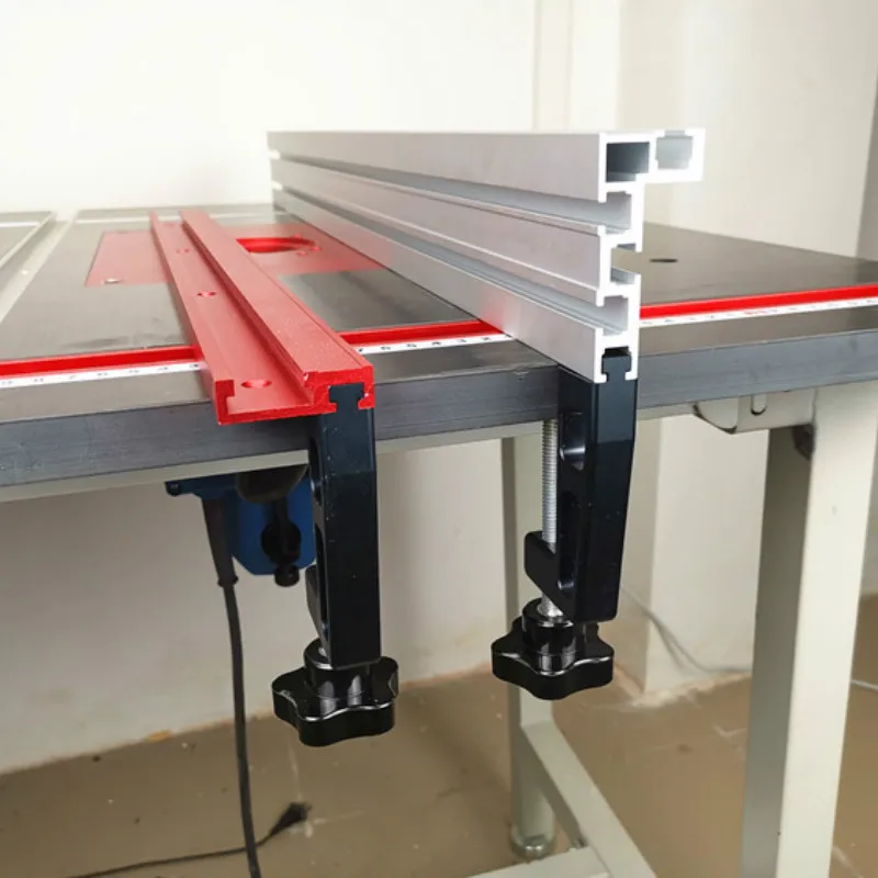 

Chute Aluminium alloy T-tracks Model 45 T slot and Standard Miter Track Stop Woodworking Tool for workbench Router Table