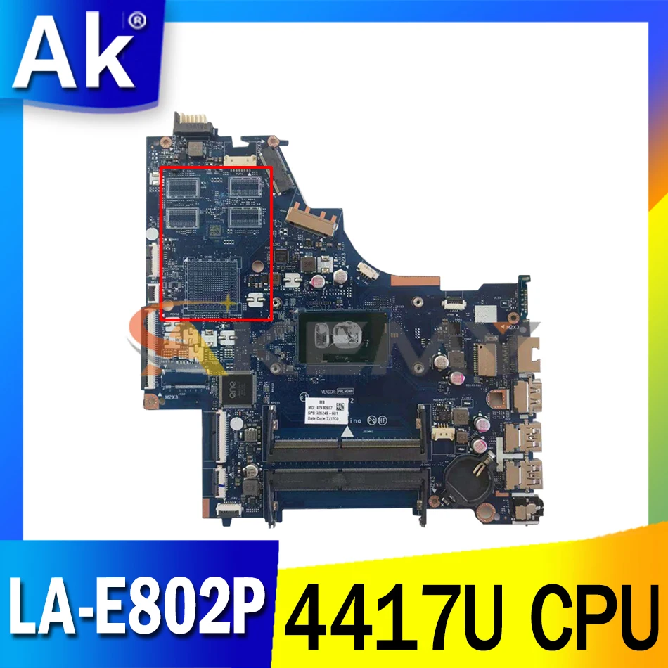 

For HP 15-BS 250 G6 laptop motherboard 4417U CPU integrated graphics card LA-E802P motherboard 100% free shipping test