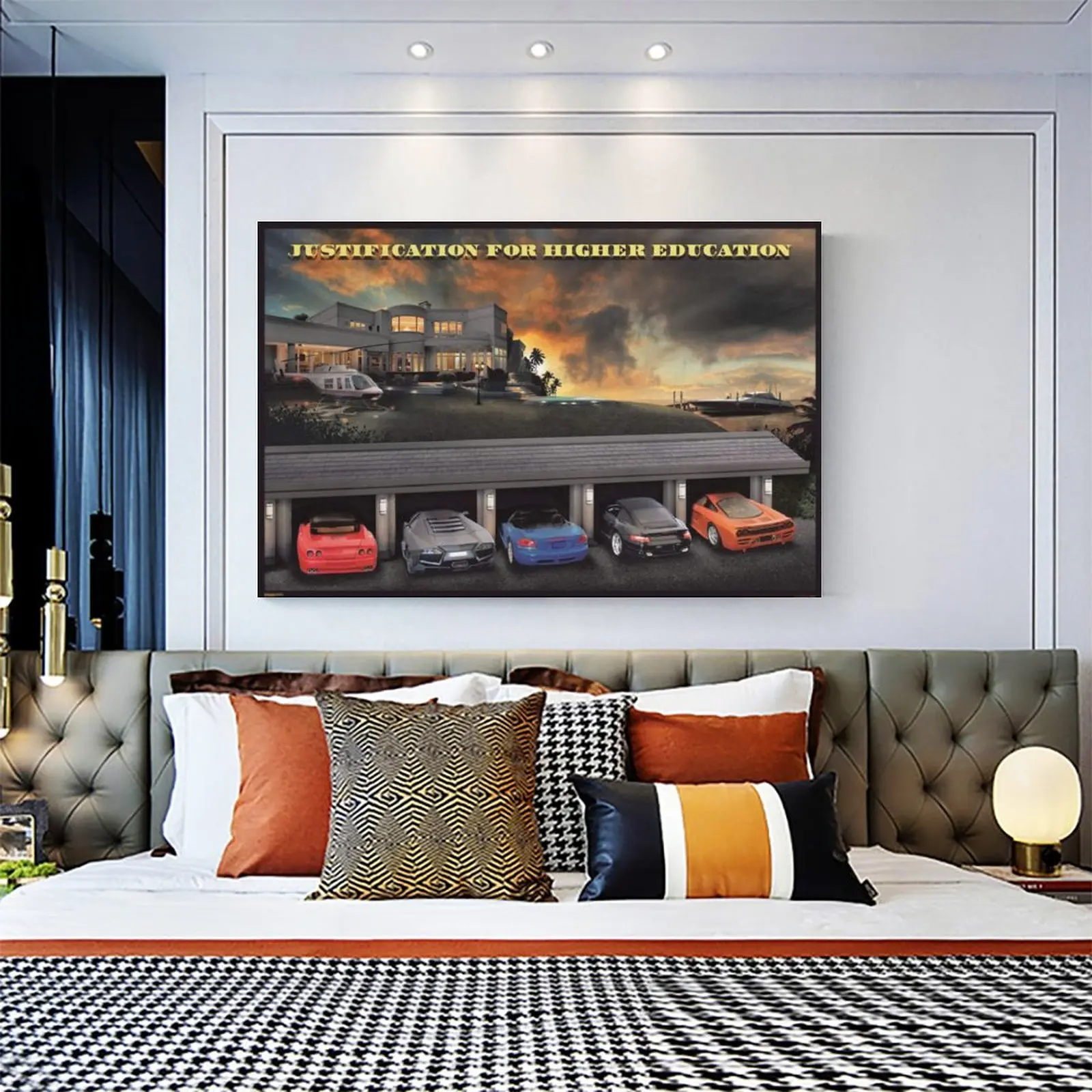 

Justification for Higher Education Modern Poster Art Paintings on Canvas for Home Room Office Wall Decoration