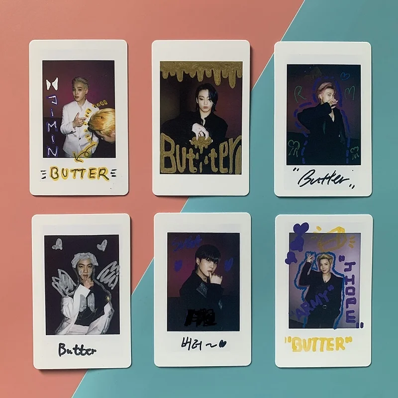 

Korea Group KPOP Bangtan Boys Butter Small LOMO Collection Cards Postcard Random JK V Star Surroundings 7 Sheets 1 Set