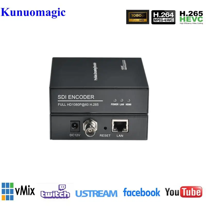 MPEG4 HEVC H.265 H.264 HD 3G SDI To IP Live потоковое видео аудио кодировщик SRT NDI IPTV HTTP RTSP RTMP UDP ONVIF |
