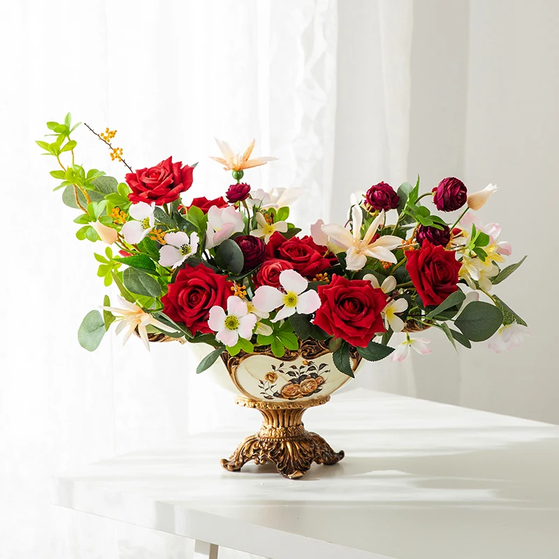 Искусственные шелковые цветы для свадебных торжеств декоративные в стиле ретро