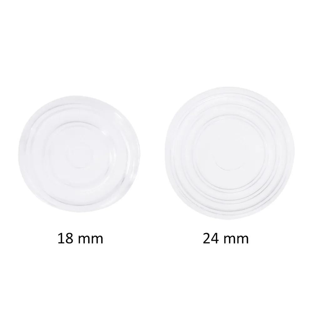 

18 Pcs Furniture Bumpers Round Shape Glass Table Pads Transparent Rubber Mat Non-slip Grip Pads for Wall and Wooden