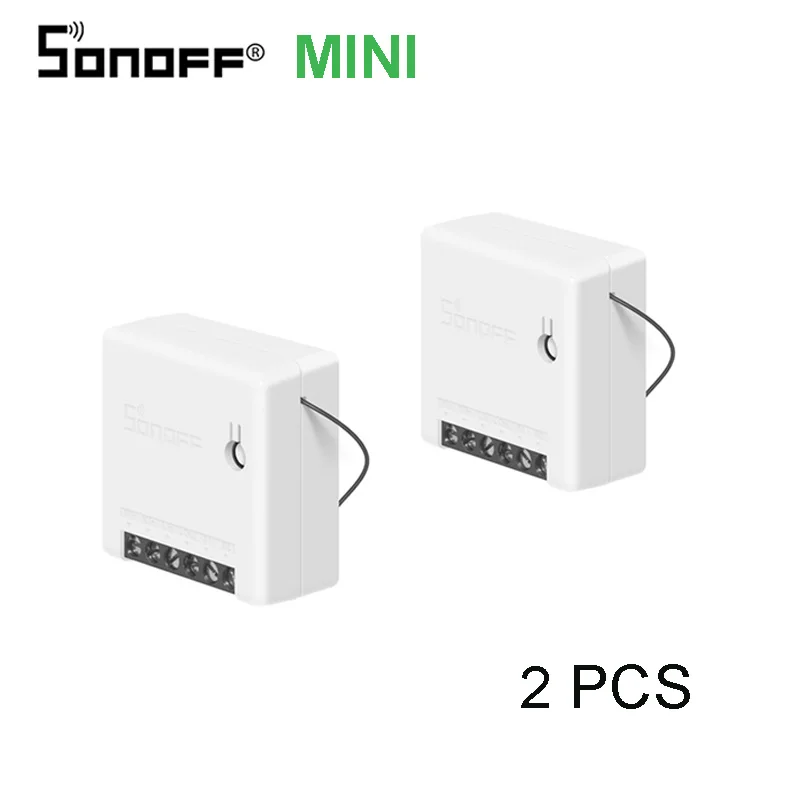 Sonoff T1 ЕС умный Wifi настенный сенсорный светильник-переключатель 1 комплект 2 банда сенсорный/WiFi/433 RF/APP пульт дистанционного управления Умный дом работа с Alexa - Комплект: Sonoff mini 2 pcs