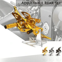motorcycle accessories cnc alu footrest rear sets adjustable rearset foot pegs for honda f5 cbr600rr f5 03 06 cbr1000rr 04 07