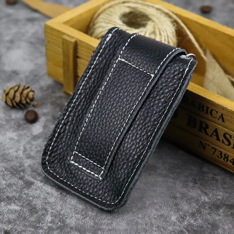Belt Wear Genuine Leather Smart Car Key Case Housekeeper Buckle Vintage Small Bag Keysmart Holder | Багаж и сумки