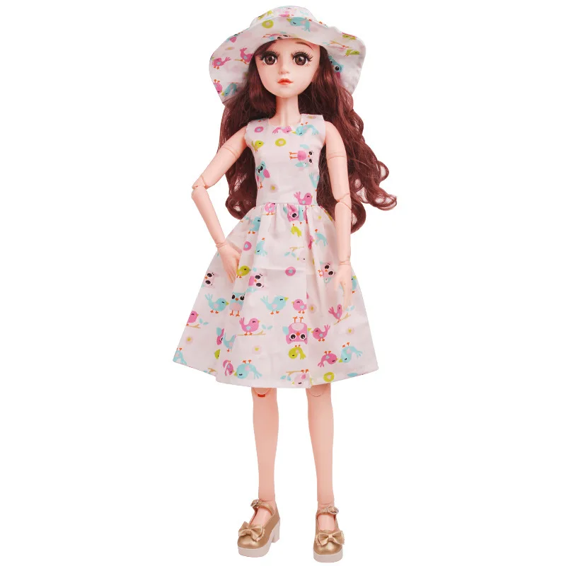 Новинка популярная Одежда для куклы 60 см шарнирное платье трехконечное с принтом