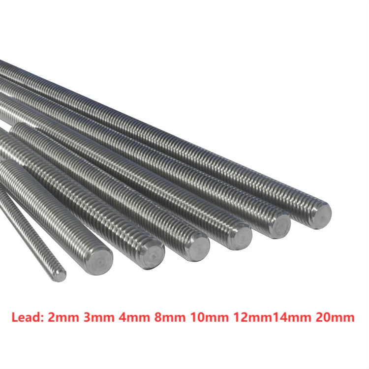 Длина винта T12 из нержавеющей стали 304 длина 200 мм Шаг 2 3 свинцовый 4 8 10 1 14