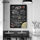 Плакаты на холсте с меню фаст-фуд, настенные картины для украшения стен ресторана, кафе, кухни, гамбургера, пиццы, хот-дога, декоративные картины