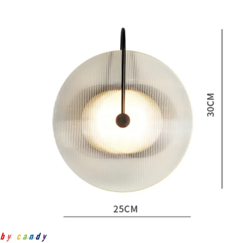 Настенные светильники с высоким коэффициентом пропускания круглые стеклянные