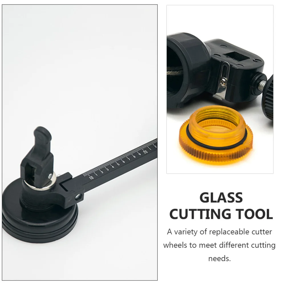 

1Pc Premium Glass Cutter Glass Cutting Tool Circular Glass Cutter (Black)