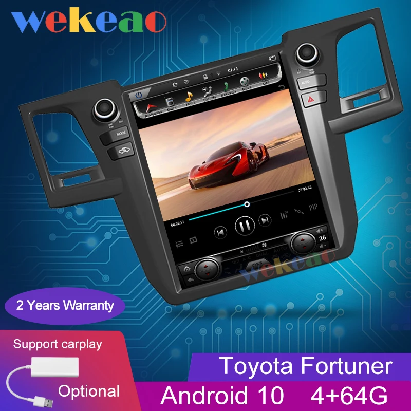 Wekeao вертикальный экран Tesla Style 12 1 ''Android 10 автомобильный Dvd мультимедийный плеер