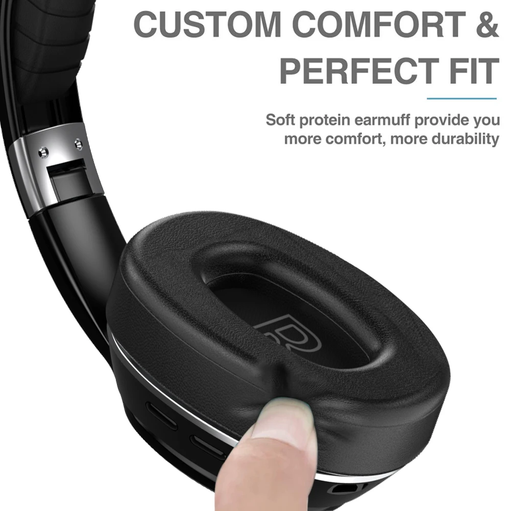 HiFi беспроводные наушники Bluetooth-совместимы со складными наушниками стерео
