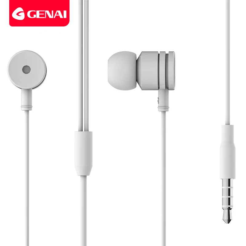 

GENAI In-Ear Wired Earphones with Mic 3.5mm Earbuds For Music Sport Gaming Heavy Bass Stereo Sound Headset For Mobile Phones