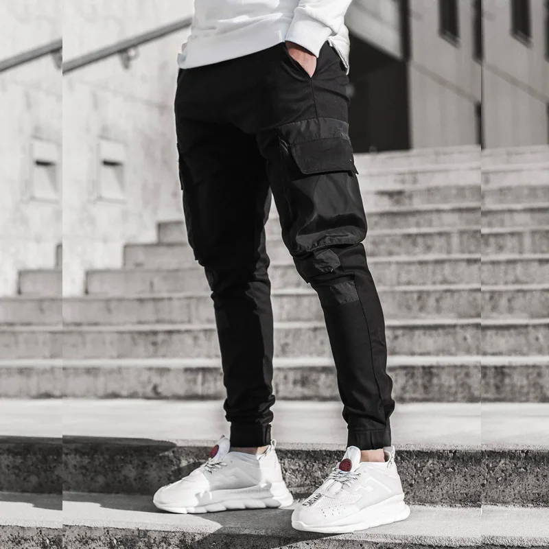 

Streetwear Men's Cargo Casual Pants Jogger Multi Pockets Sweatpants Ropa Hombre Tactical Pants Men Drawstring Fitness Trousers