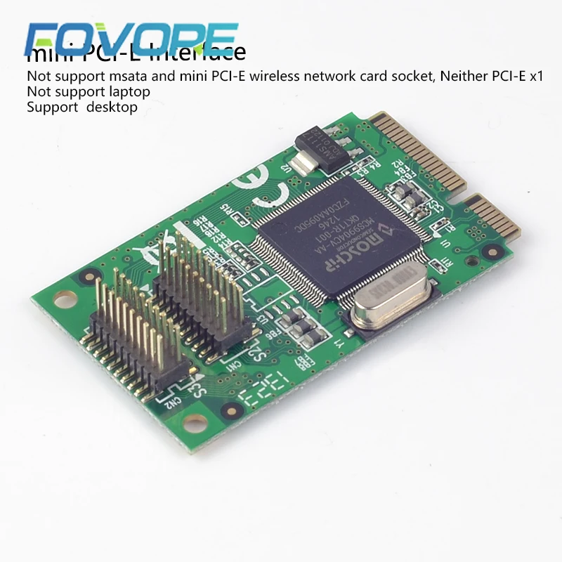 Мини-адаптер PCI-e 4-портовый адаптер для последовательного адаптера PCIe с RS232 на