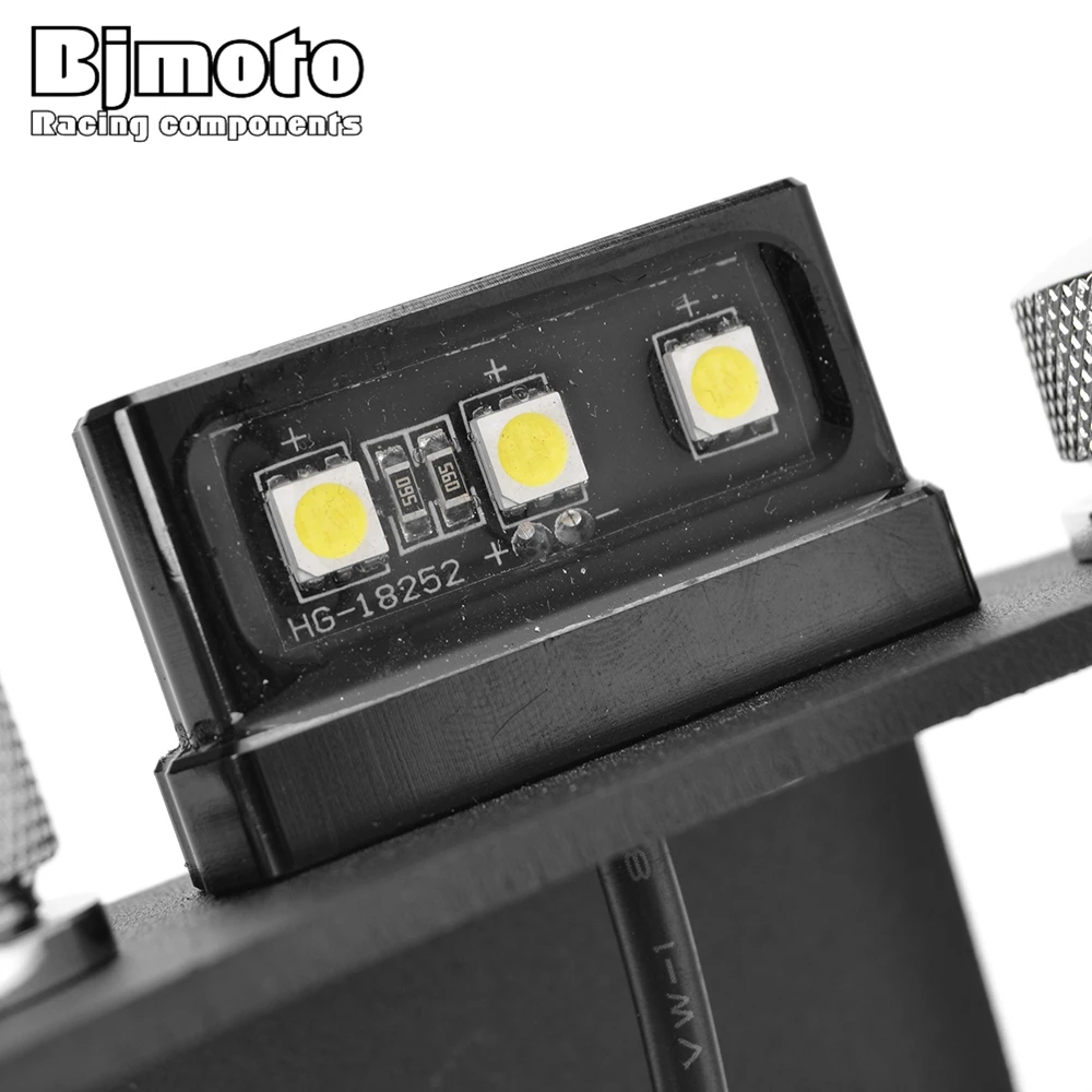 Черный мотоцикл сторона номерного знака Кронштейн с пластиной света для Honda CB650F