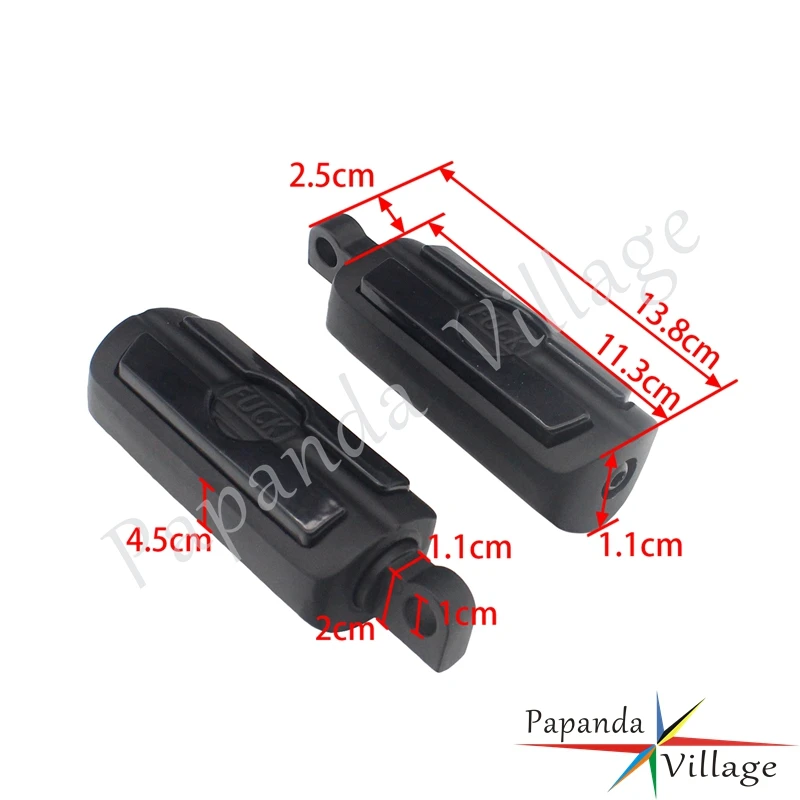 

2pcs Aluminum Motorbike Footpegs Foot Rest Pedals 10mm Holes For Harley 1984-2018 models w/ Male Mount-style Foot Peg Footrests