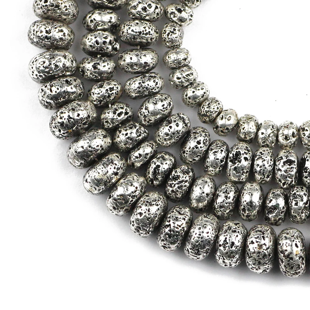 Старинные искусственные вулканические каменные плоские круглые бусины россыпью для изготовления ювелирных изделий 6/8/10 мм аксессуары для браслетов diy