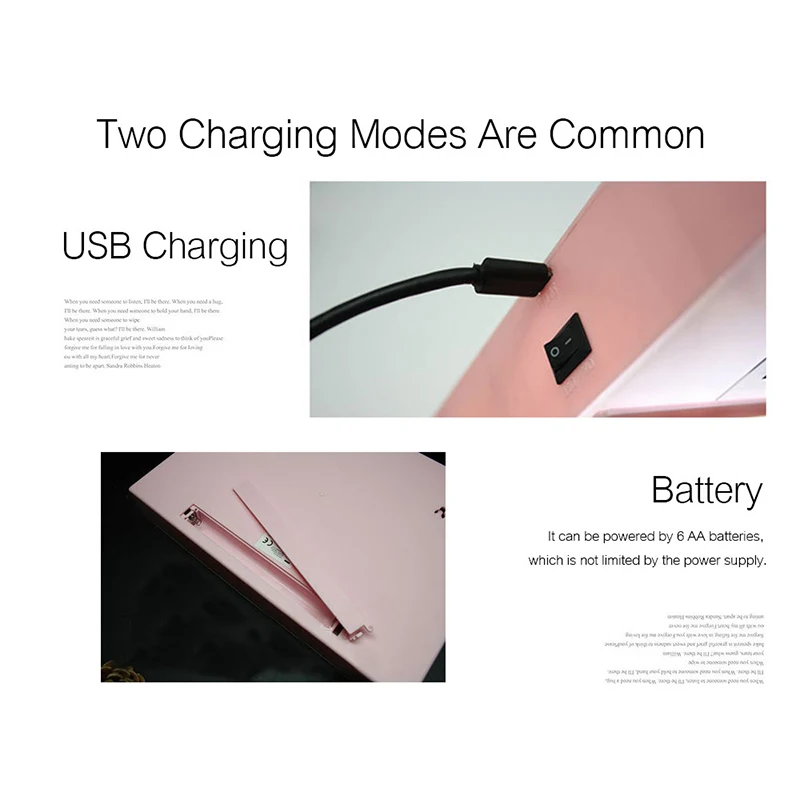 Комбинированный светодиодный ночник Woodpow с питанием от USB батарейки AA буквы