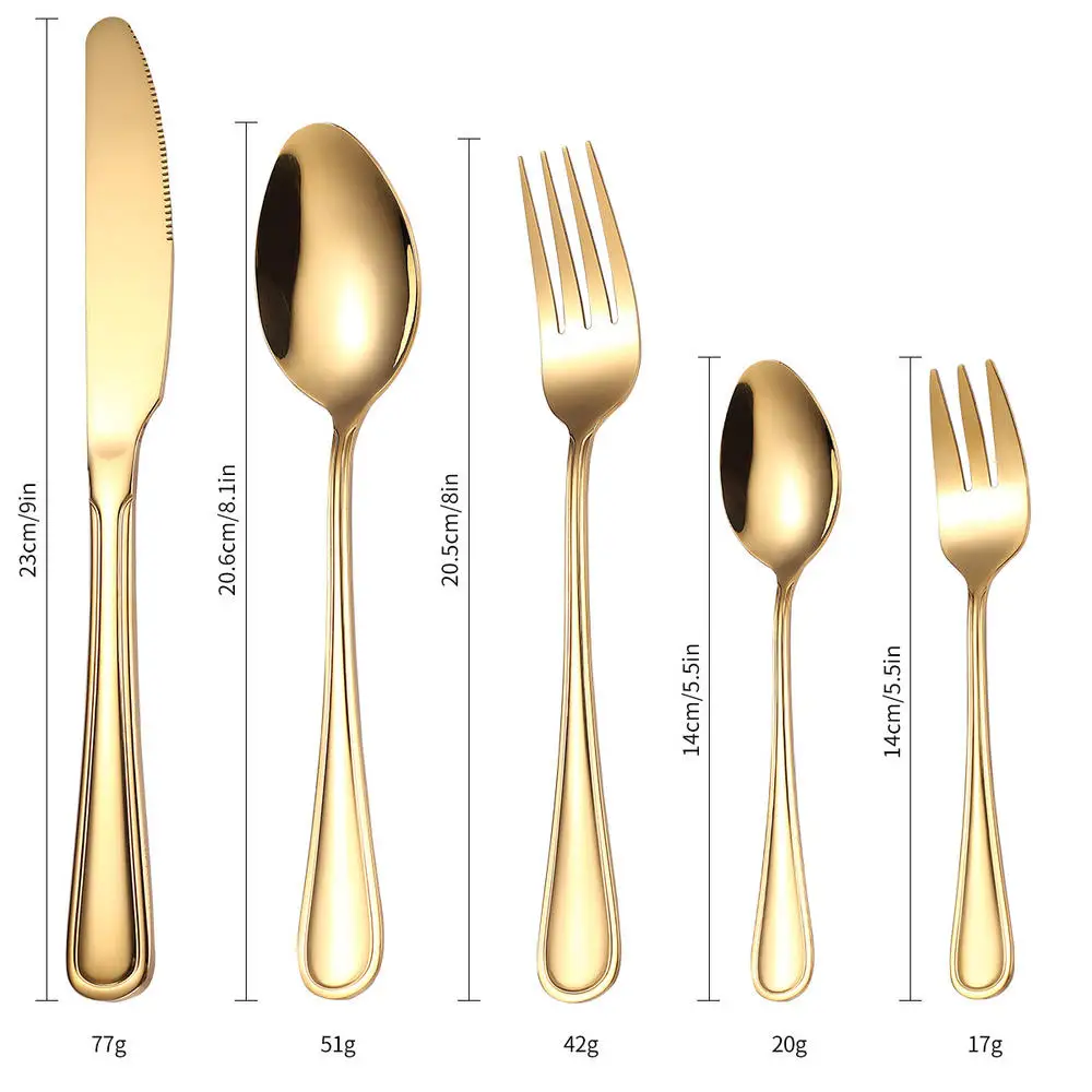 

Hot sale 20pcs Gold Cutlery Set Matte Black Dinnerware Set Forks Knives 18/10 Stainless Steel Silver Rose Gold Set Drop Ship