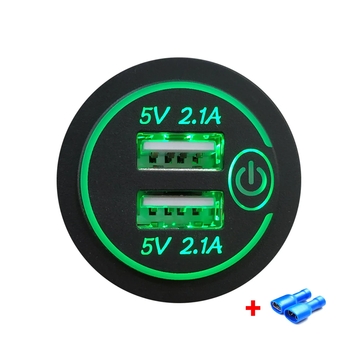 

4,2A двойная USB-розетка для зарядного устройства, адаптер для быстрой зарядки, розетка с сенсорным переключателем для седана, мотоцикла, грузовика, автофургона, лодки