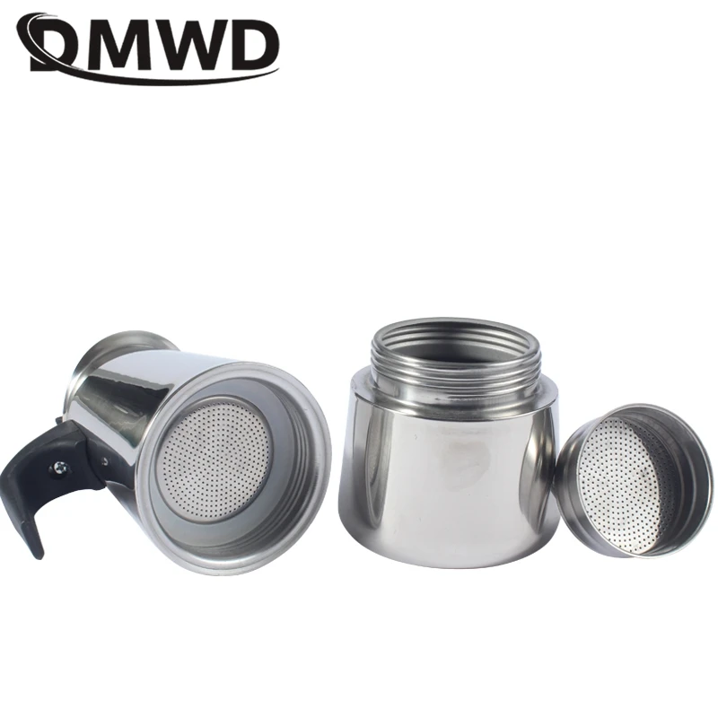 DMWD Лидер продаж 2/4/6/9 чашек Нержавеющая сталь Мока эспрессо латте Percolator Плита Топ
