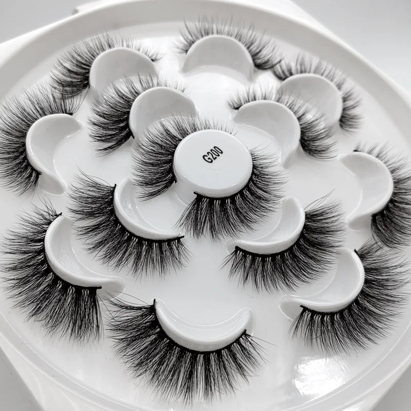 

Free Shipping Lash Extension Fake Eyelashes Clusters 7pairs 3D Mink Lashes For Makeup Natural Lashes For Beauty False Eyelashes