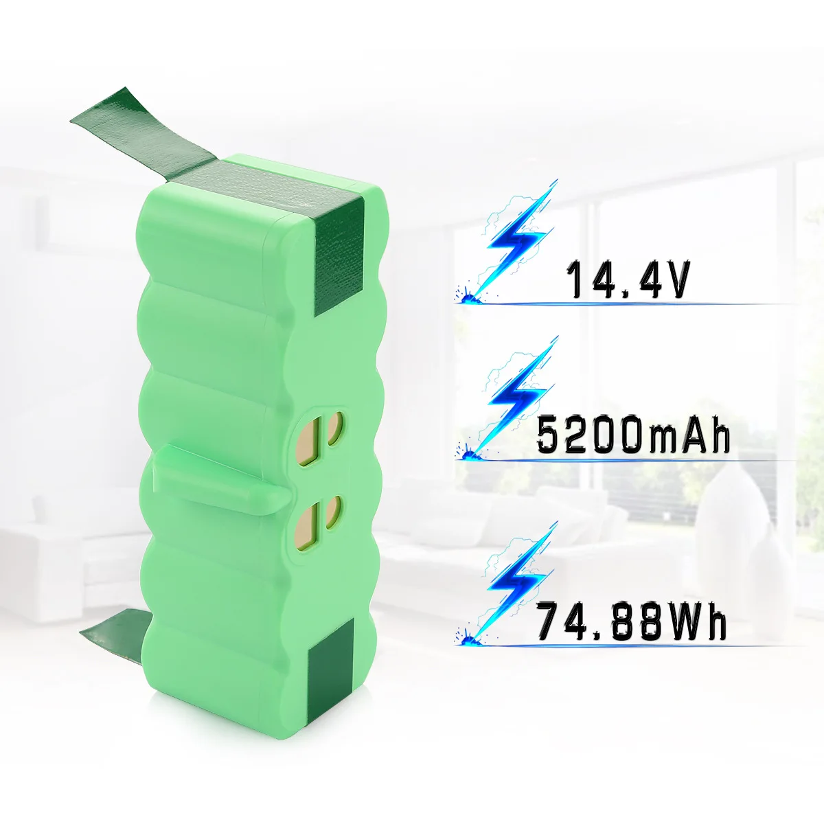 

HOT SALE 14.8V 5.2Ah Li-ion Battery for IRobot Roomba 900 Series 980 985 981 960 961 964 966 970 895 896 871 760 776 696 691