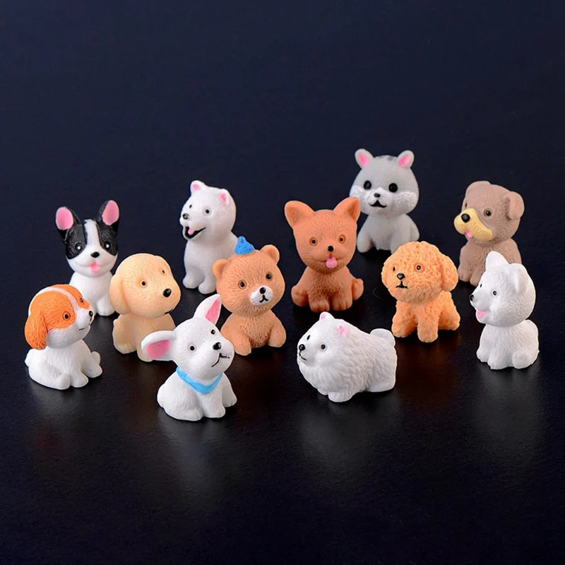 1 шт. 12 видов стилей Мини милая собака Волшебные садовые фигурки миниатюрный торт