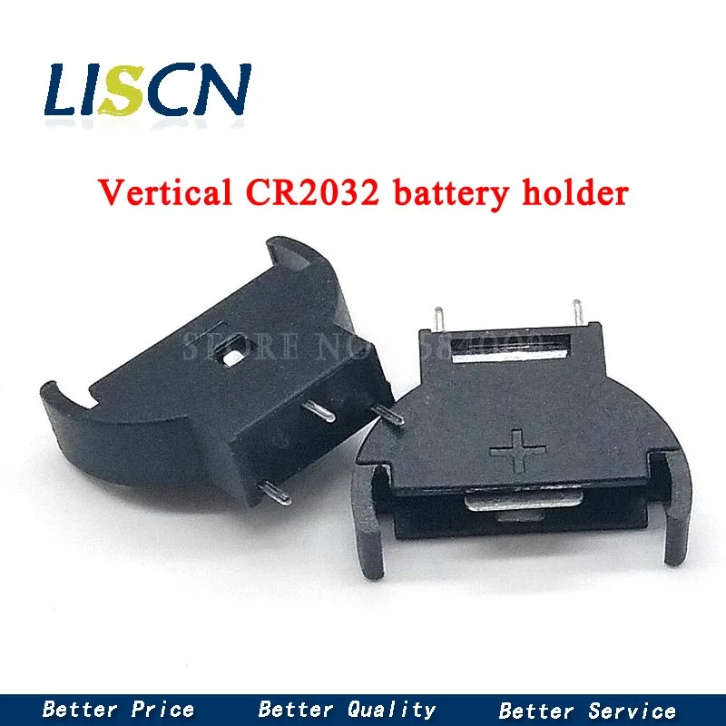 

10 шт. новый вертикальный CR2032 2025 полукруглый аккумулятор кнопочный разъем для монет 3 PIN держатель чехол