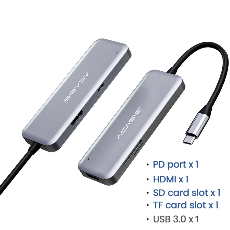 Acasis USB C Hub Type to HDMI совместимый 4K 3 0 SD TF кардридер с PD зарядкой для MacBook Pro
