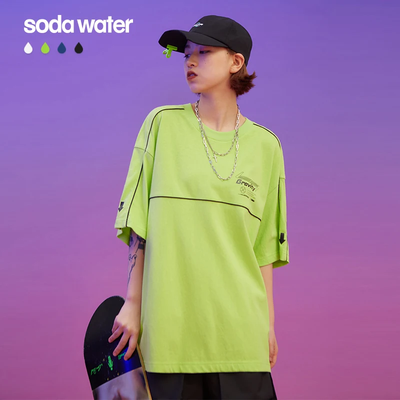 SODAWATER/футболка из 100% хлопка для девочек уличная одежда Camiseta Hombre футболка Homme