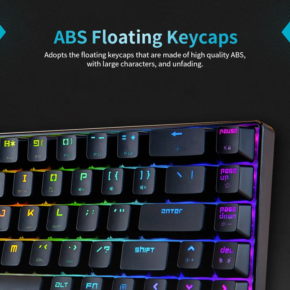 Игровая клавиатура Magic-Refiner MK14 RGB с подсветкой 68 клавиш металлическая панель