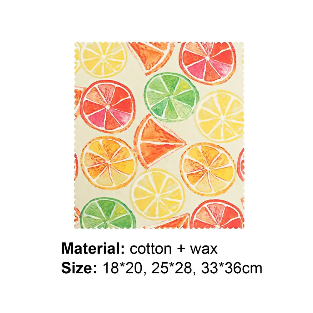 

3Pcs/Set Fresh Food Cotton Reusable Delicate Eco-friendly Printed Pattern Beewax Cover Cloth for Home Food Storage Bowl Cover