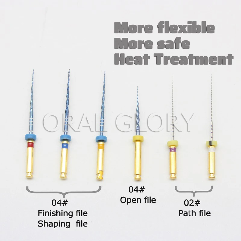 6 шт. 0 конусный стоматологический Эндодонтический двигатель синие напильники
