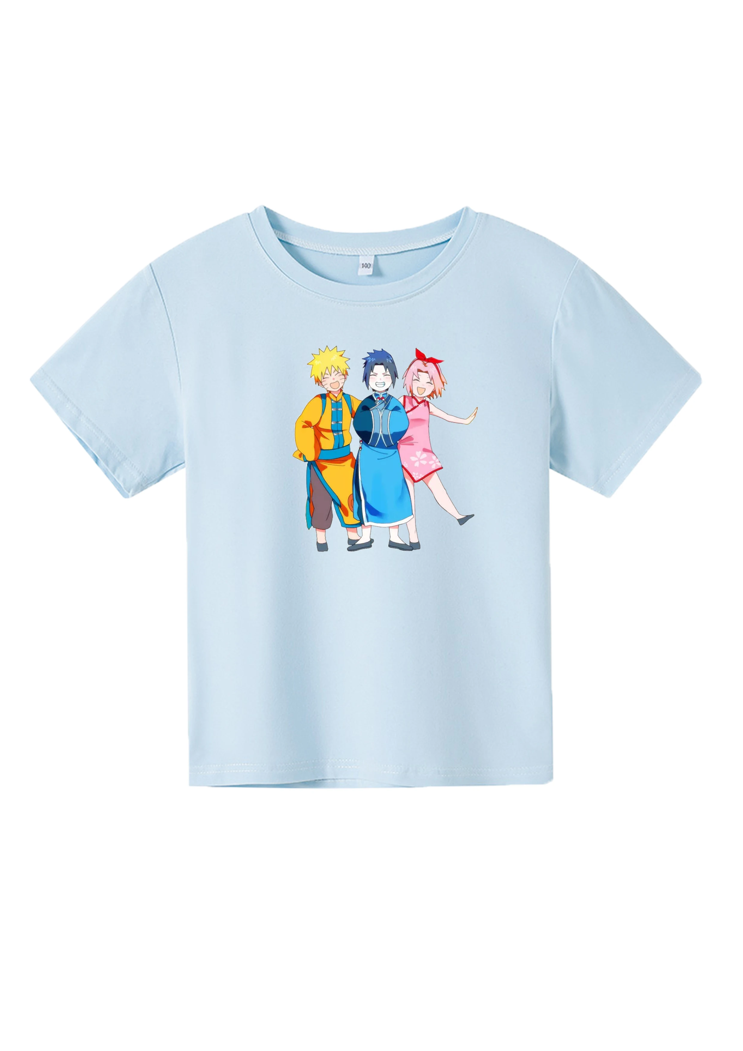 

kawaii three ninjas short sleeve and cotton fashion Anime t-shirts, 2021 Summer Children's clothing, Tops for girls and boys