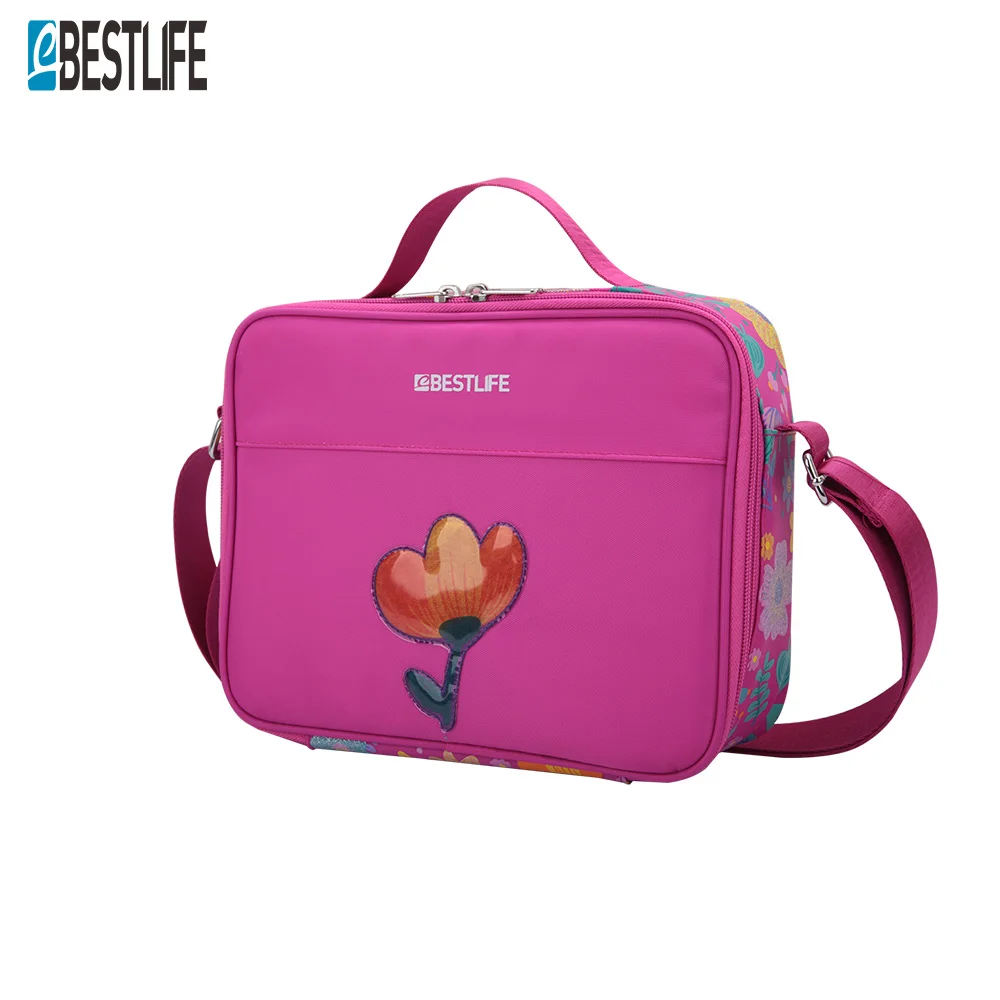 Lunch box Red BESTLIFE школьные сумки для девочек младшего возраста, школьная сумка для детей с цветочным принтом, Студенческая сумка, детский рюкзак для подростков с пеналом, Mochila - Цвет: Lunch box Red