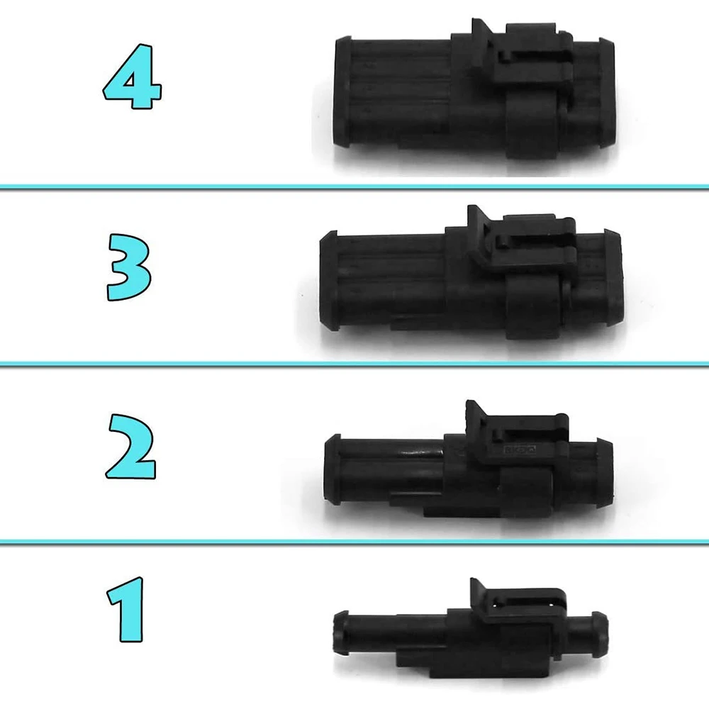 352 шт. водонепроницаемые автомобильные коннекторы для проводов 1/2/3/4 контактов |