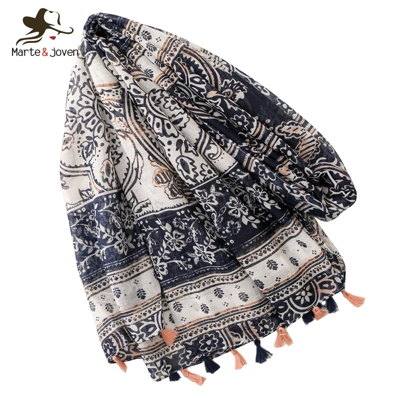 Женский шарф с бахромой Marte & Young Летняя Пляжная накидка большого размера