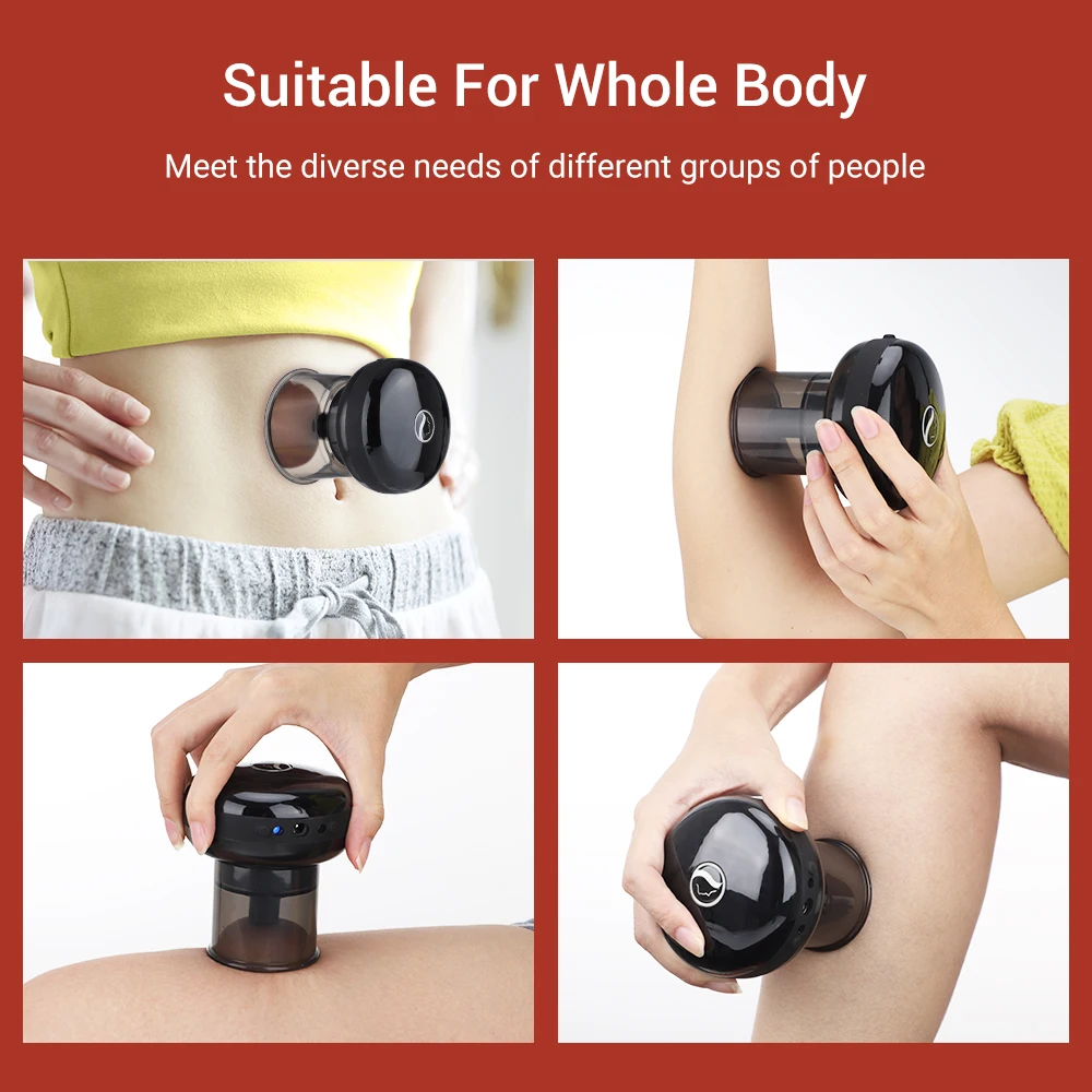 Electric Cupping Therapy Massager With Red Light Rechargeable Adjustable Massage Tool Back Body | Красота и здоровье